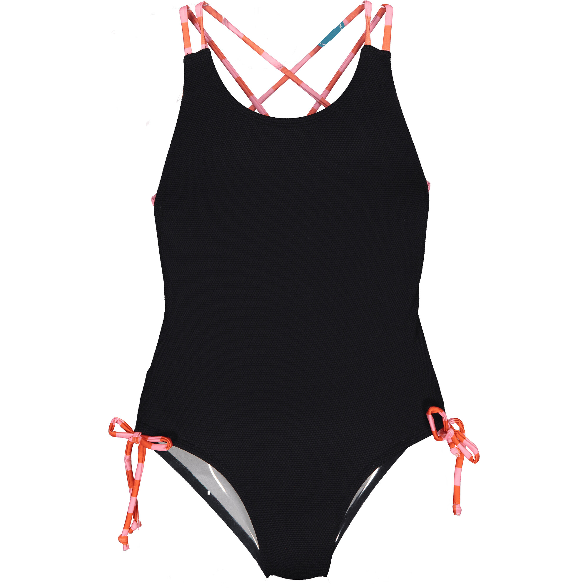 Textured Black Combo Swimsuit - One Pieces - 1