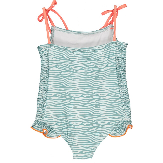 Zebra Stripes Smocked Swimsuit - One Pieces - 2
