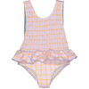 Lilac Squares Smocked Swimsuit - One Pieces - 1 - thumbnail