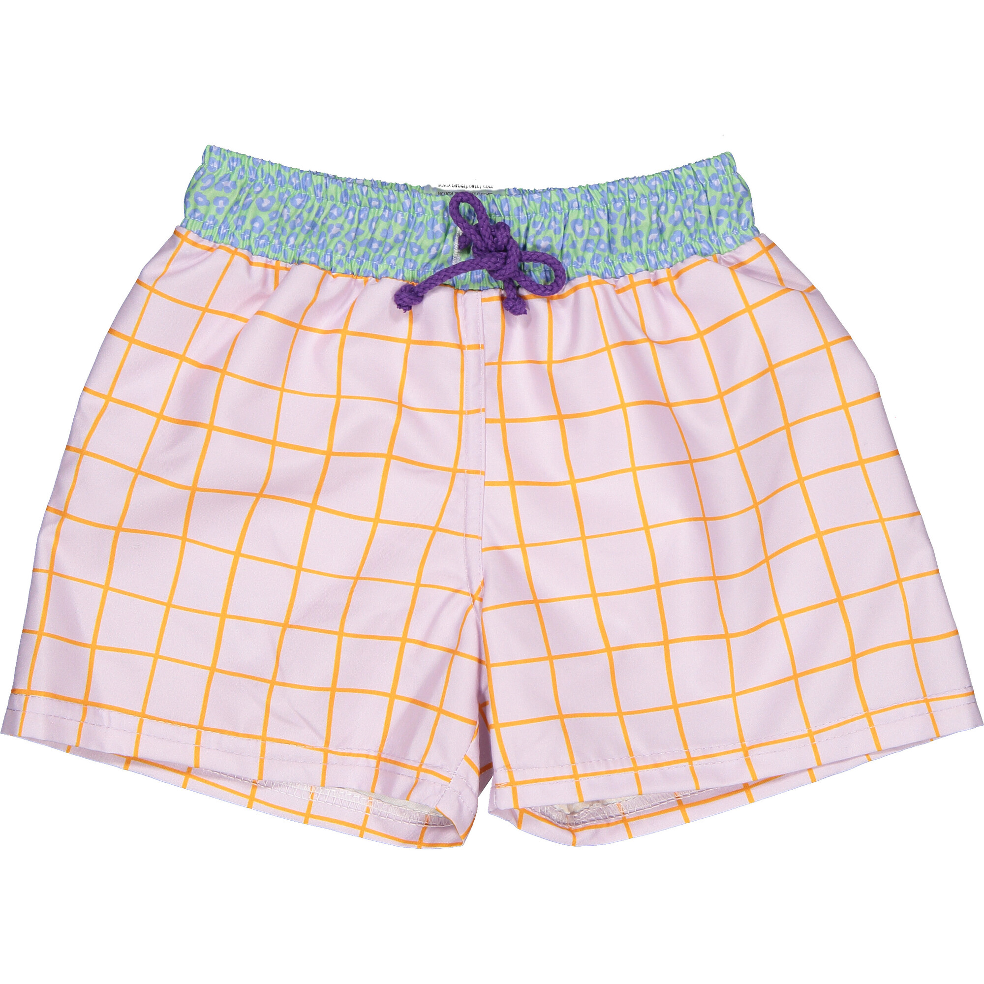 Lilac Squares Classic Swim Shorts - Swim Trunks - 1
