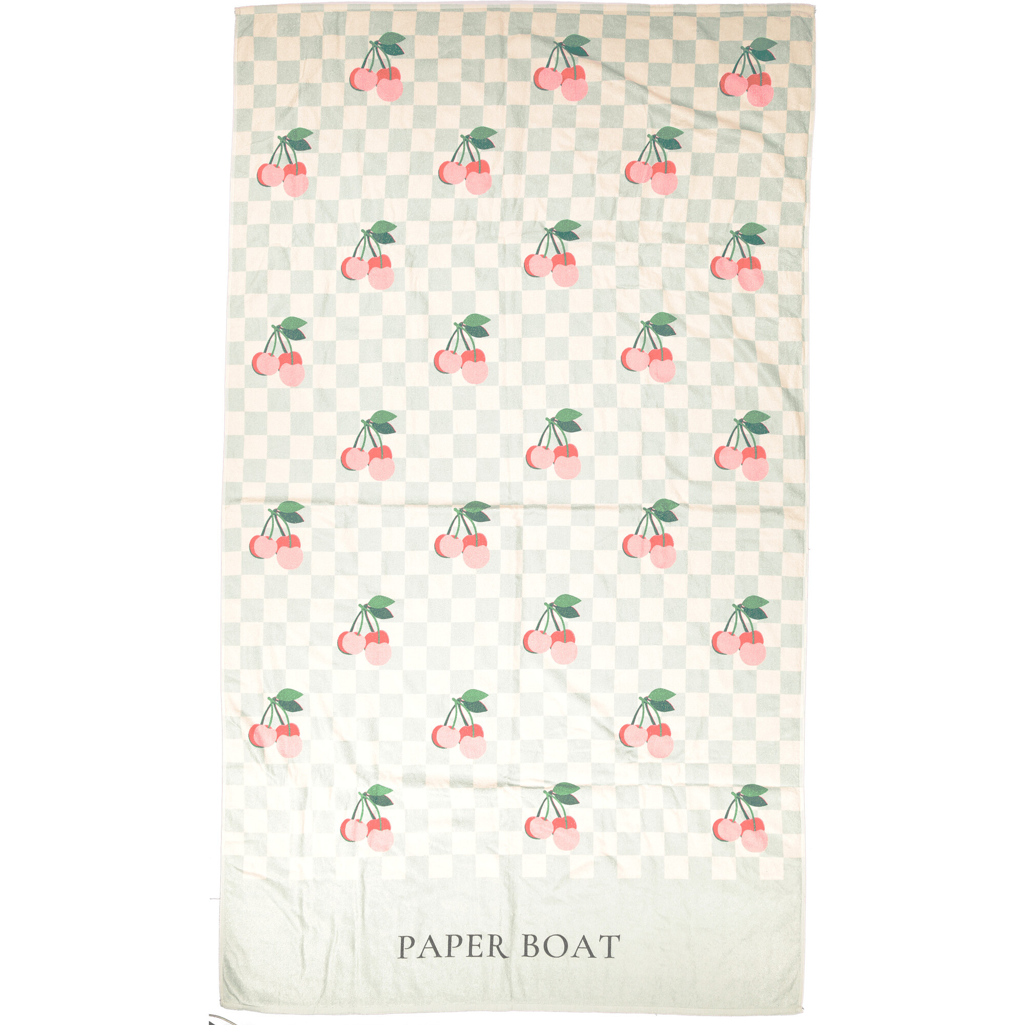 Cherries Squares Large Beach Towel - Beach Towels - 1