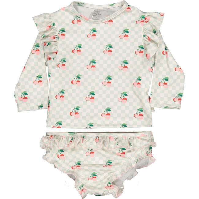 Cherries Squares Bikini Bottom - Two Pieces - 2