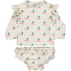 Cherries Squares Bikini Bottom - Two Pieces - 2