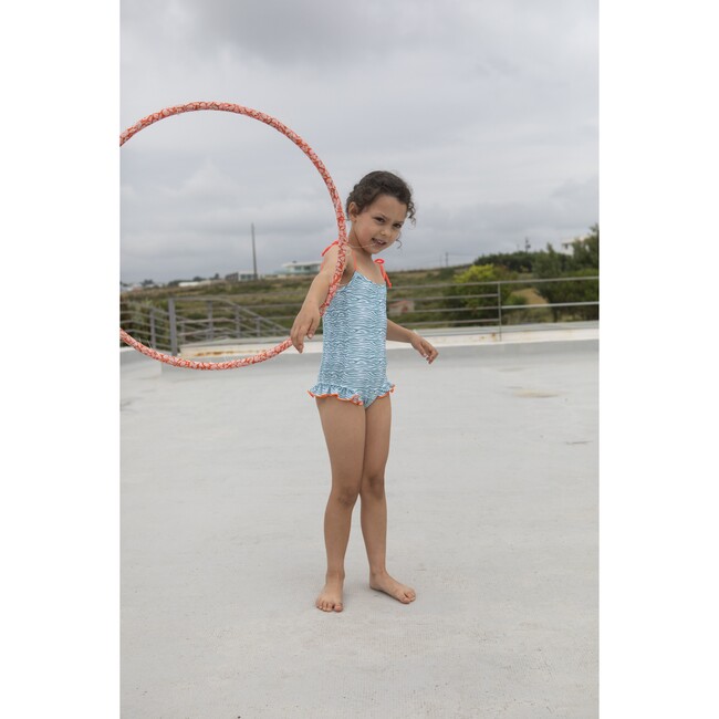 Zebra Stripes Smocked Swimsuit - One Pieces - 5