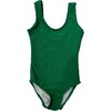Patterned 3 Piece Swimsuit and Shorts Set, Green - Cover-Ups - 2