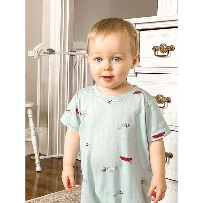 Cotton Shortie Romper, Rowboats - Rompers - 3