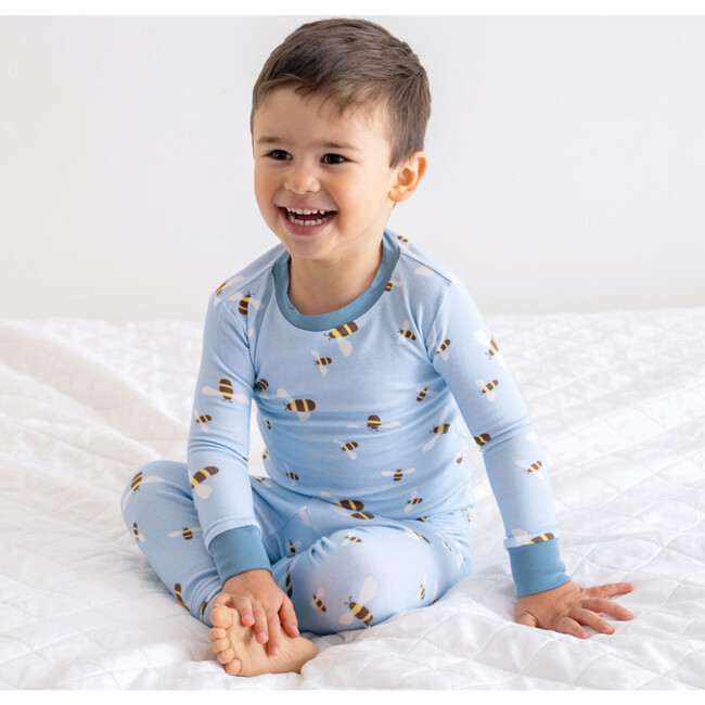 Toddler/Kids Bamboo Pajamas , Blue Bees - Pajamas - 2