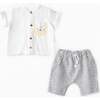 Little King Bunny Pocket Set, Grey - Mixed Apparel Set - 1 - thumbnail
