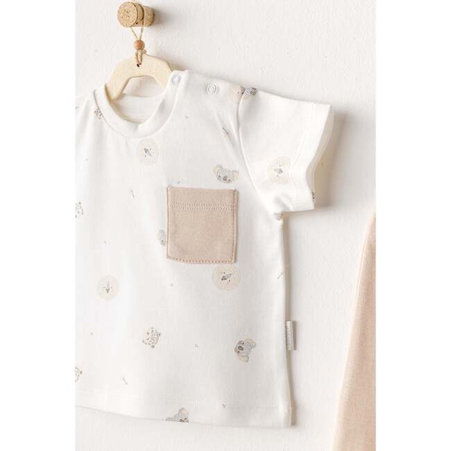 Pants Happy Animal Outfit, Beige - Mixed Apparel Set - 2