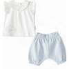 Cuddly Bunny Bear Shorts Set, Blue - Mixed Apparel Set - 1 - thumbnail