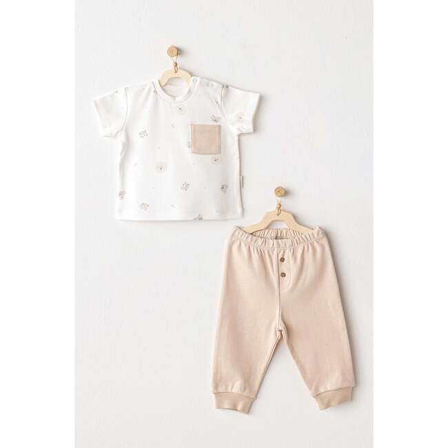 Pants Happy Animal Outfit, Beige - Mixed Apparel Set - 5