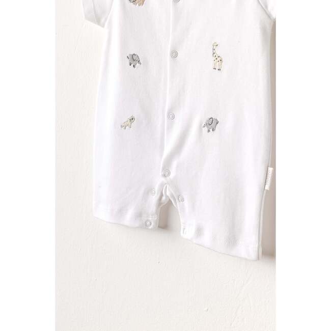 Little King Animal Romper, White - Mixed Apparel Set - 4