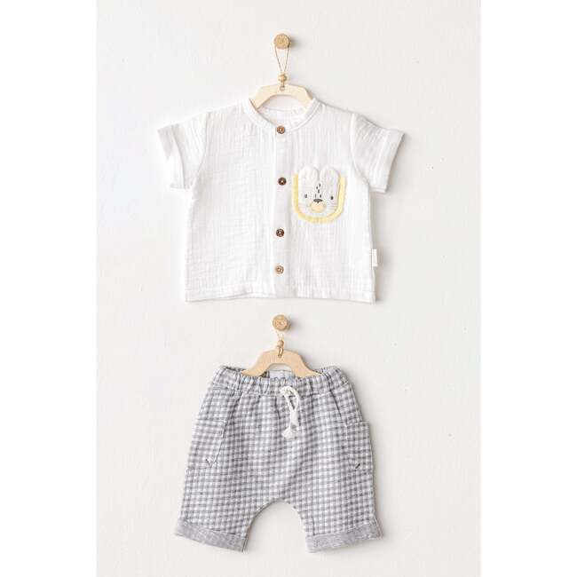 Little King Bunny Pocket Set, Grey - Mixed Apparel Set - 6