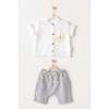 Little King Bunny Pocket Set, Grey - Mixed Apparel Set - 6