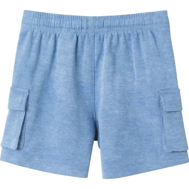 Kids Washed Knit Cargo Short, Blue - Shorts - 2