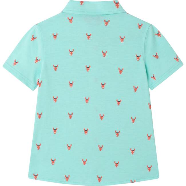 Kids Lobster Knit Buttondown, Blue - Button Downs - 2