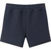 Kids Quilted Short w/ Smiley Embroidery Patch, Navy - Shorts - 2