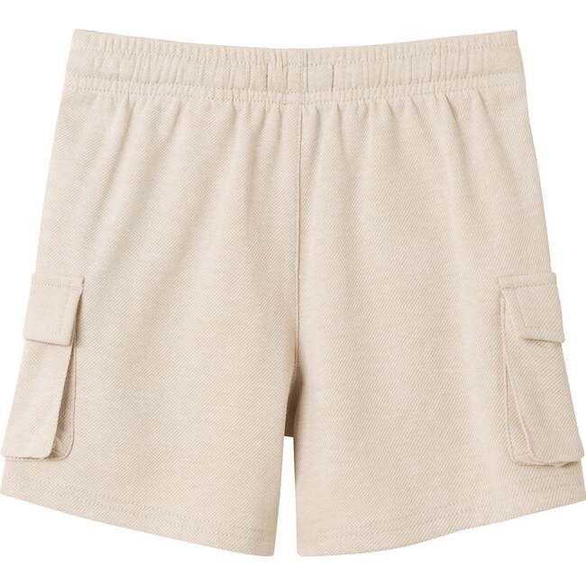 Kids Washed Knit Cargo Short, Beige - Shorts - 2