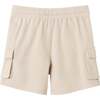 Kids Washed Knit Cargo Short, Beige - Shorts - 2