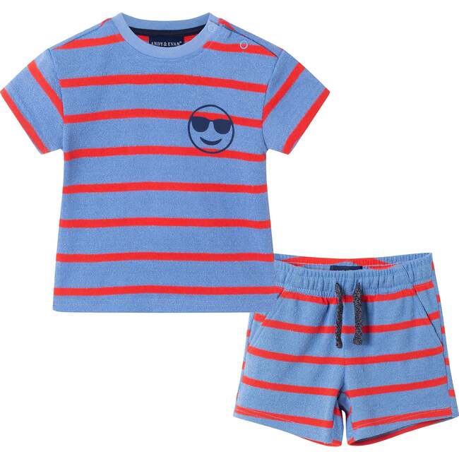 Infant Textured Terry Smiley Patch Set, Stripe