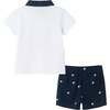 Infant Polo & Seersucker Limes Short Set, White - Mixed Apparel Set - 2