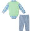 Infant Sweater Vest  Set, Lt Green - Mixed Apparel Set - 2