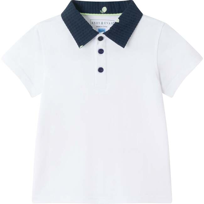 Infant Polo & Seersucker Limes Short Set, White - Mixed Apparel Set - 3