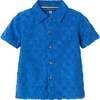 Kids Check Textured Terry Set, Blue Check - Mixed Apparel Set - 3