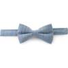 Infant Plaid Shirtall w/ Chambray Bowtie, Blue - Rompers - 3