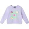 Kids Heart Print Jersey Dress and Sweatshirt Set, Purple - Mixed Apparel Set - 3