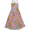 Wrinkle Bengala Dress, Pink - Dresses - 1 - thumbnail