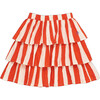 Watermelon Stripes Skirt, White & Red - Skirts - 1 - thumbnail