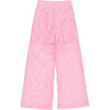 Pommegranate Lace Trousers, Pink - Pants - 1 - thumbnail