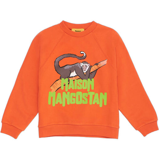 Monkey Forest Sweatshirt, Red - Sweatshirts - 1
