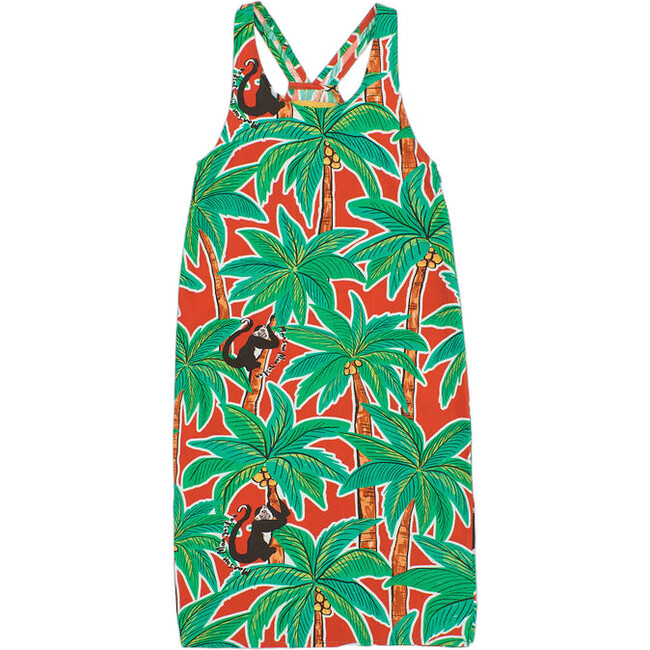 Monkey Forest Dress, Red