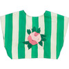 Flowers Stripes Top, White & Green - Shirts - 1 - thumbnail