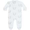 Blue Lamb Print Zipper Footie - Footie Pajamas - 2