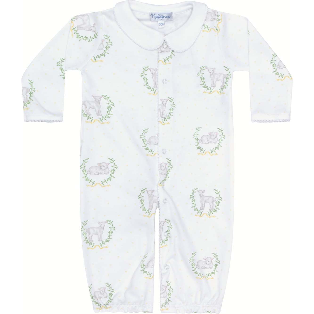 Yellow Lamb Print Converter Gown - Nightgowns - 1
