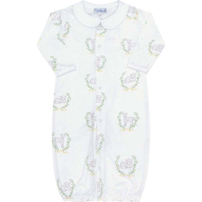 Yellow Lamb Print Converter Gown - Nightgowns - 2
