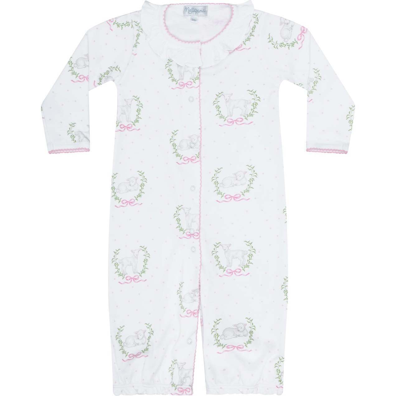 Pink Lamb Print Converter Gown - Nightgowns - 1