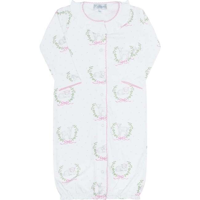 Pink Lamb Print Converter Gown - Nightgowns - 2