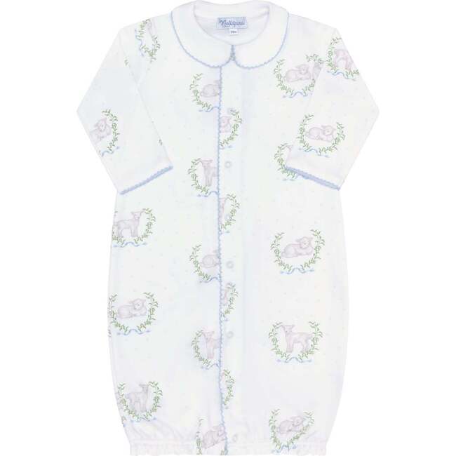 Blue Lamb Print Converter Gown