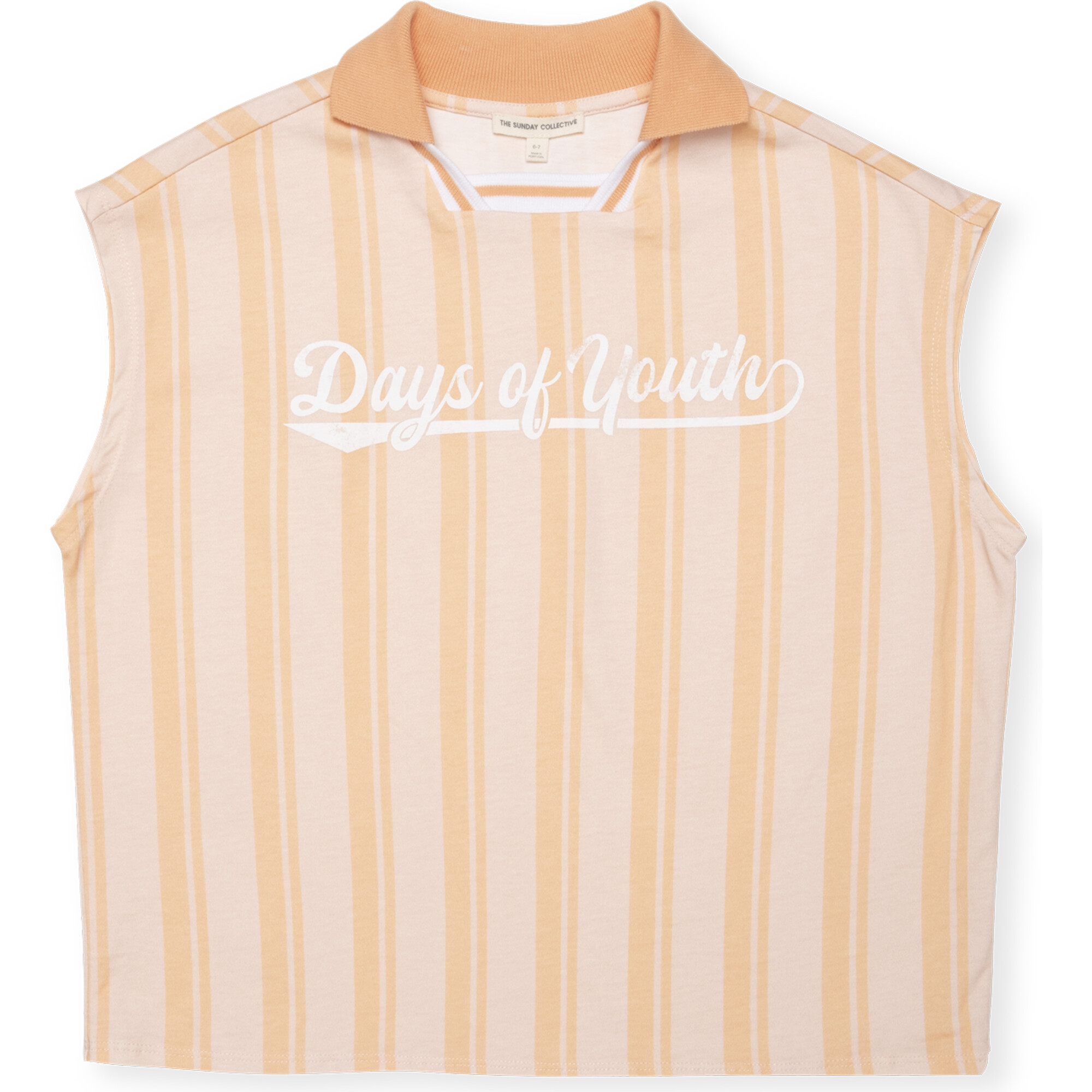 Organic Soccer Shirt, Creamsicle Stripe - Tank Tops - 1