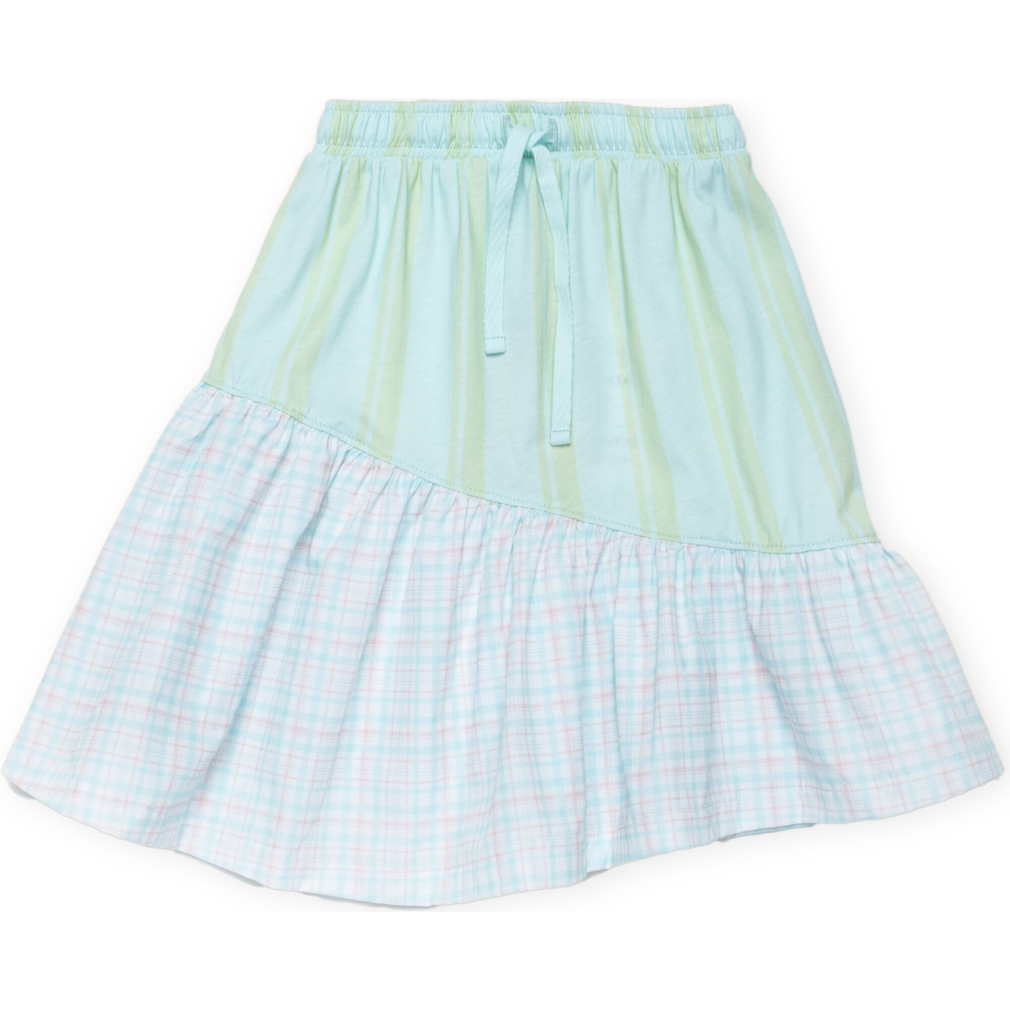 Organic Soccer Skirt, Pistachio Stripe - Skirts - 1