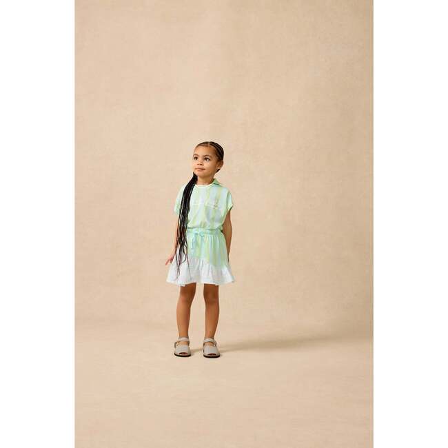Organic Soccer Skirt, Pistachio Stripe - Skirts - 2
