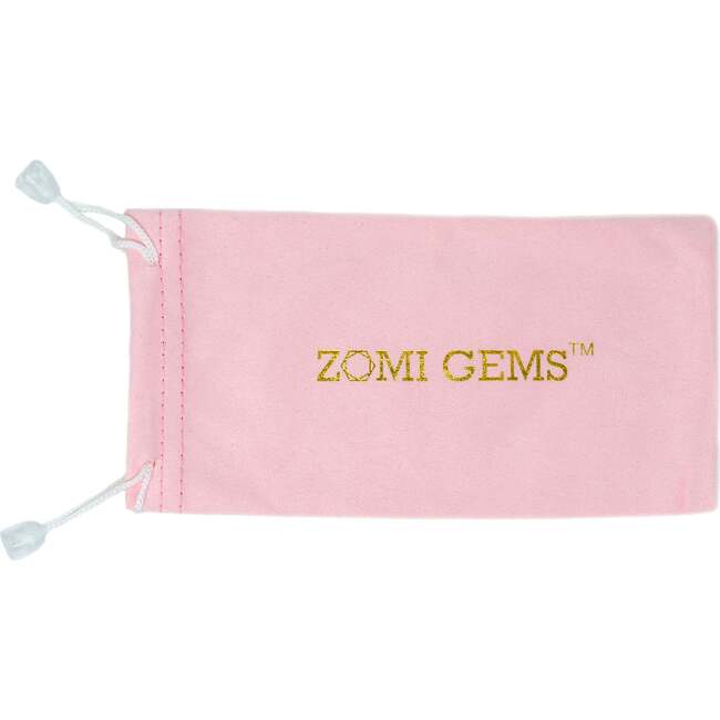 Kid's Square Crystal Sunglasses, Pink - Sunglasses - 2
