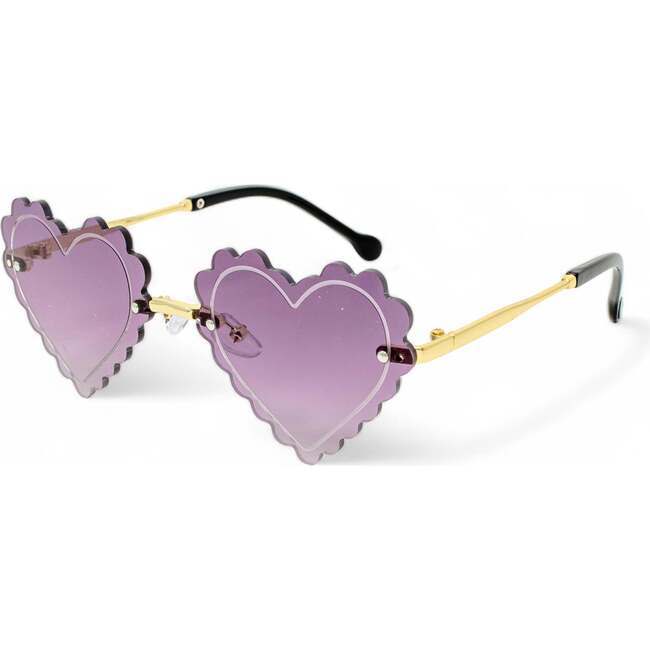 Kid's Frameless Heart Sunglasses, Purple