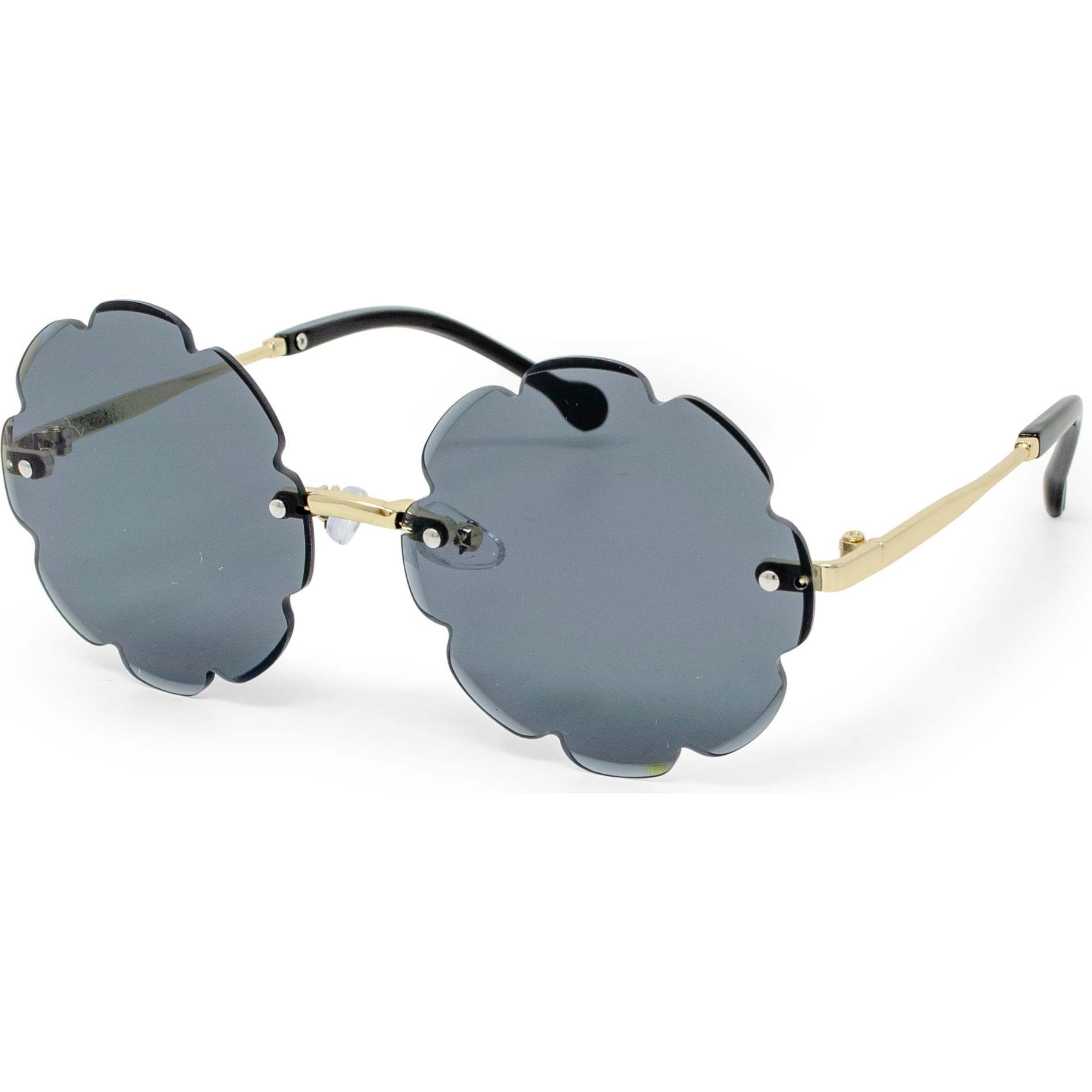 Kid's Frameless Petal Sunglasses, Black - Sunglasses - 1