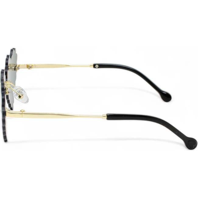 Kid's Frameless Heart Sunglasses, Black - Sunglasses - 2