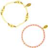 Girl's Tiny Daisies Stretchy Bead Bracelet Set, Green - Bracelets - 1 - thumbnail